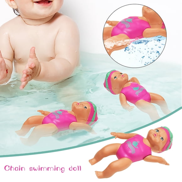 Packaging Waterproof Swimmer Doll,Swimming Baby Doll,Electric Water Baby Doll,Backstroke Swimming Dolls for for Pool/Bathroom Play,Recreation Baby Dool Toys for Bathtub Pool Beach Bath Time Play
