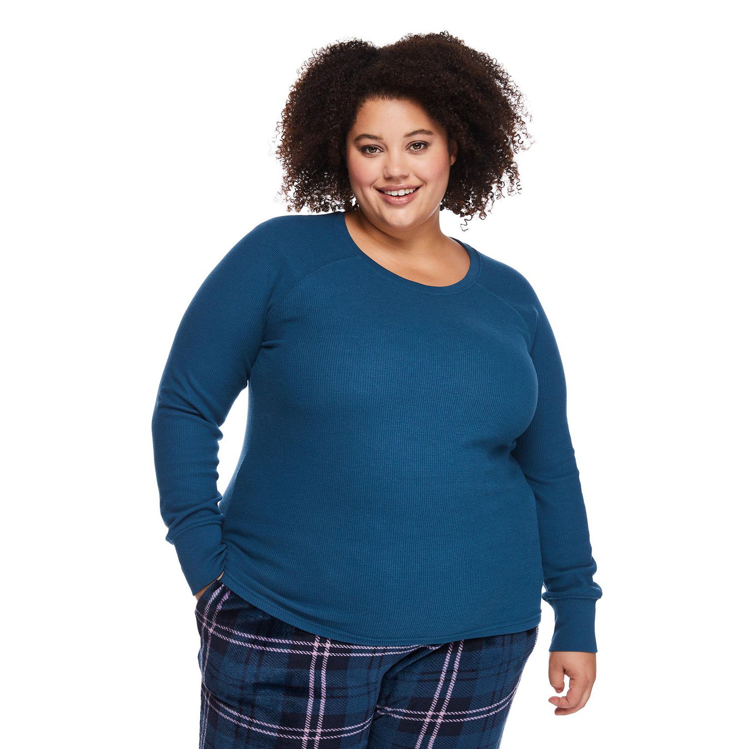 George Women's Plus Waffle Sleep Tee