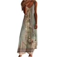 thumbnail image 2 of Pisexur Robe Sans Manches à Col en V pour Femme, Mode d'Été, Imprimée, Col en V, Bretelles Sans Manches, Robe Chandail, Robe pour Femme en Liquidation, 2 of 5