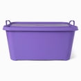 thumbnail image 3 of Life Story 55 Qt Stackable Storage Bin, Light Duty Lidded Container, Purple, 6 Pack, 3 of 8