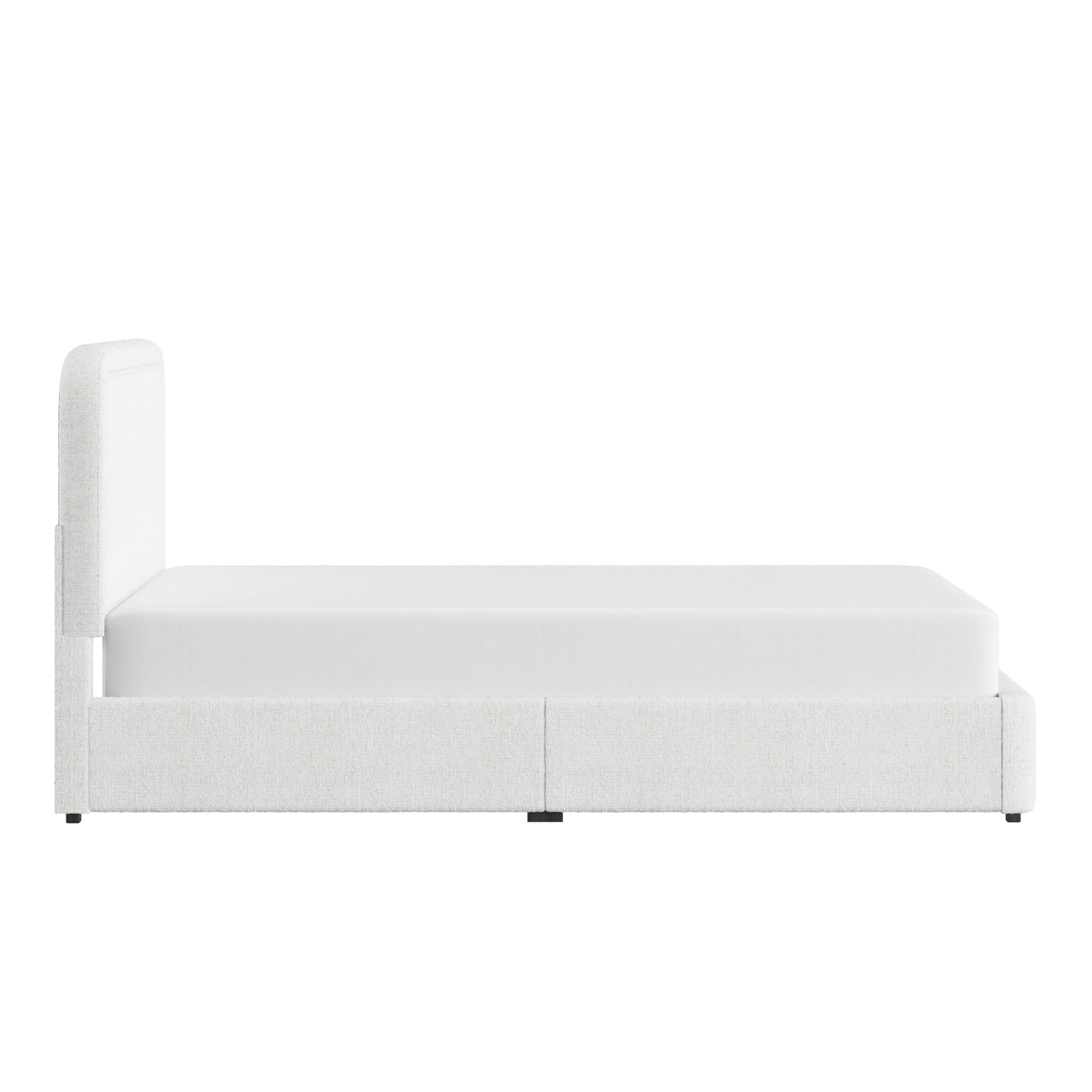 Lit plateforme double Juliet en tissu bouclé – Better Homes & Gardens, couleur ivoire