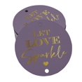 thumbnail image 1 of Inkdotpot Real Gold Foil Let Love Sparkle Wedding Tags Favor Hang Paper Tags 50 Pieces, 1 of 6