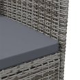 thumbnail image 5 of vidaXL Chaises de Jardin avec Coussins 4 Pcs Rotin Synthétique Gris, 5 of 5