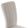 thumbnail image 4 of Fabulaxe Modern Tufted Velvet Upholstered Accent Dining Chair, Beige (Set of 1), 4 of 8