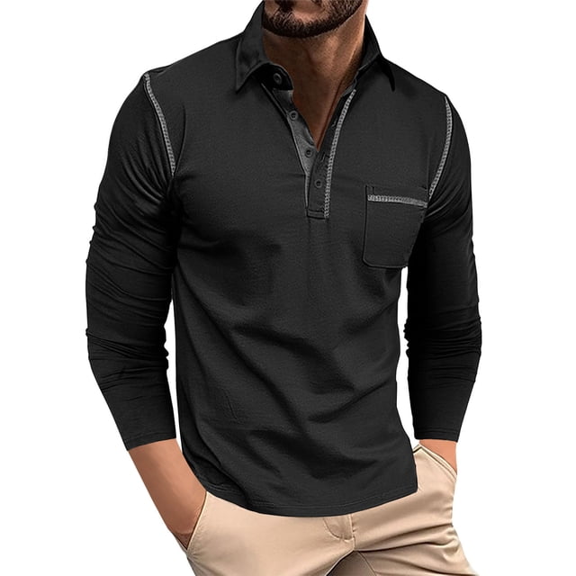 Birdeem Chemise/haut à Manches Longues Ajustée à Boutons pour Hommes