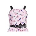 thumbnail image 4 of Robe Fille Rose Fleur Nœud Papillon Robe d'Été 4-5 Ans, 4 of 6