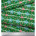 thumbnail image 3 of Soimoi Poly Georgette Fabric Dot & Floral Artistic Print Fabric by The Yard 42 Inch Wide, 3 of 5