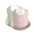 thumbnail image 1 of BabyBjorn Baby Bib, 2-Pack, Powder Green/Pink, 1 of 5