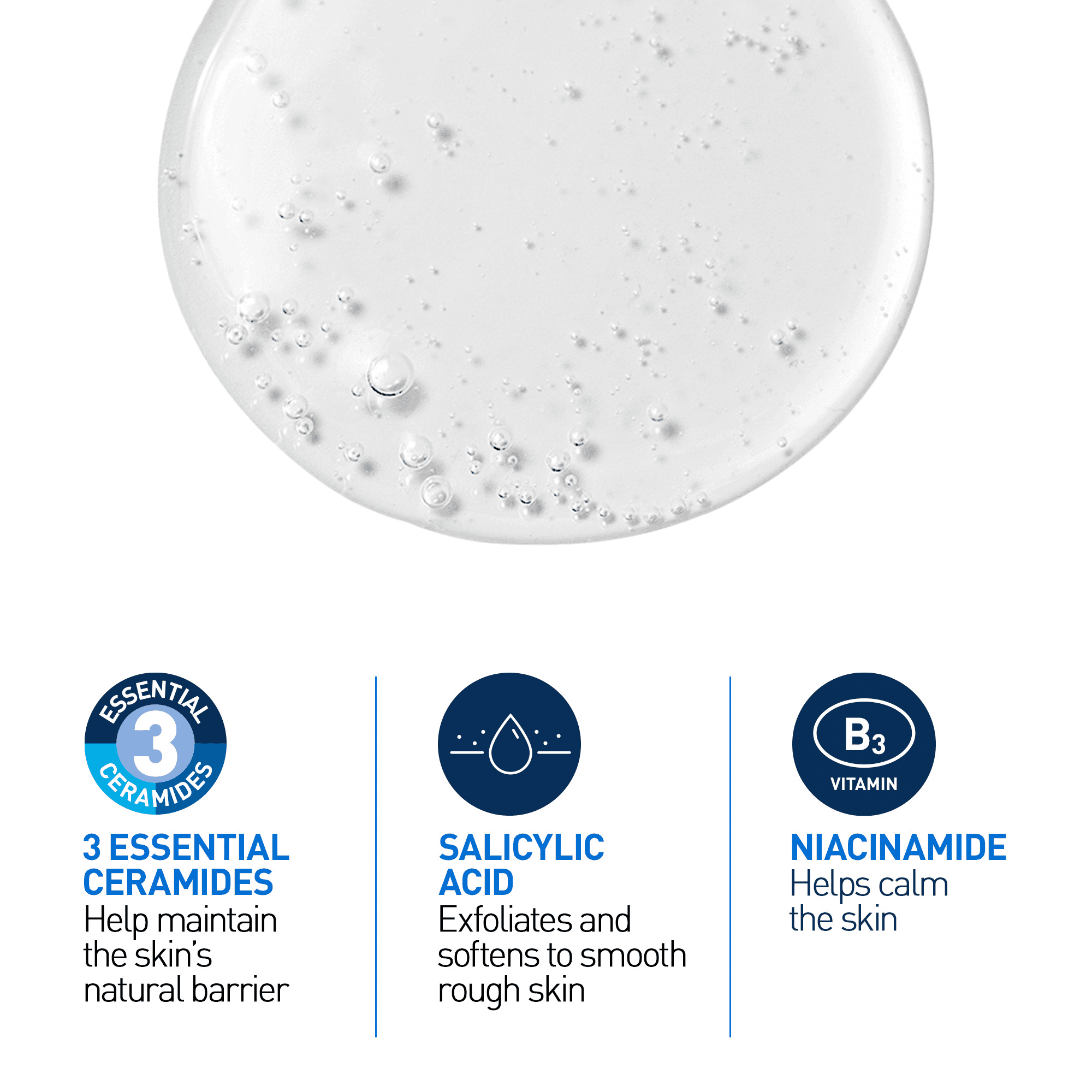 CeraVe Nettoyant SA, Gel Exfoliant à l'Acide Salicylique avec Vitamine D et Céramides pour Peau Rugueuse, 473 ml