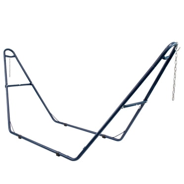 Sunnydaze Universal Multi-Use Heavy-Duty Steel 2-Person Hammock Stand for 9' to 14' Hammocks - 550 lb Weight Capacity - Blue