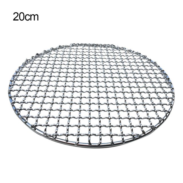 Maille Ronde en Acier Inoxydable Antiadhésive pour Barbecue Coréen Outil de Barbecue au Bacon