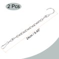 thumbnail image 2 of Unique Bargains 24cm Extension Lighting Chain S Hook Hanging Chains Silver Tone 2 Pack, 2 of 6