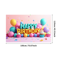 thumbnail image 1 of Colorful Happy Birthday Banner with Balloons Cupcakes and Cakes Decors Background Backdrop for Birthday Party Photography Props Celebrations Decorations, 1 of 4