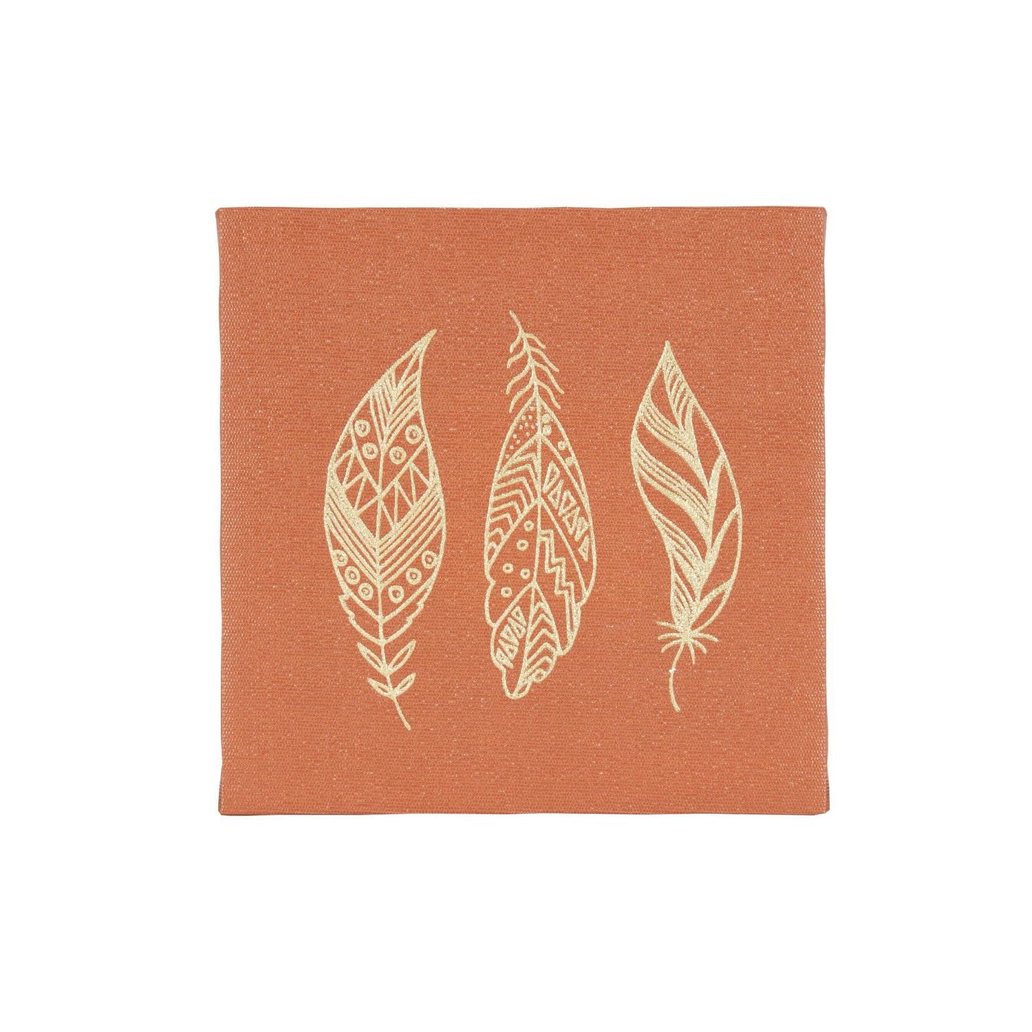 Toile embellie plumes