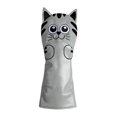 thumbnail image 3 of Golf Club Head Covers Mallet Putter Cat Pattern Accessories Putter Cue Headcover Driver Grey, 3 of 8