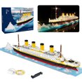 thumbnail image 1 of Micro Mini Blocks Titanic Model Building Set with 2 Figure  1860 Piece Mini Bricks Toy  Gift for Adults and Kids,2, 1 of 6