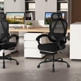 thumbnail image 4 of Costway Chaise de Bureau Ergonomique avec Repose-Pieds Rétractable et Dossier Inclinable en Continu à 135°, 4 of 10
