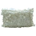 thumbnail image 1 of The HomeCentric Ivory Lumbar Pillow Cover, Vintage Style Ruffles Shabby Chic Lumbar Pillow Cover, Pack of 2, 12"x14" (30x35 cm) Pillow Cover Rectangle Satin Lumbar Pillow Cover - Vintage Glam Ruffles, 1 of 4