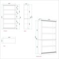 thumbnail image 4 of Bowery Hill Contemporary 5 Shelf Bookcase in Salt Oak, 4 of 5