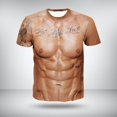 thumbnail image 4 of T-shirt à Manches Courtes pour Hommes Imprimé Muscle 3D Impression Numérique 3D 2TG, 4 of 8