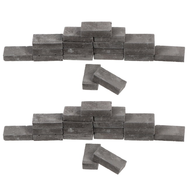 WRITWAA DIY Miniature Brick Models for Decor in Dark Grey Clay Perfect for Sand Table and Layout Scenes 50Pcs