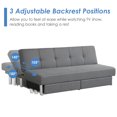 thumbnail image 4 of Patiojoy 3-Seat Adjustable Sofa Bed Long Sofa with 2 Drawer with 3 Adjustable Angles, 4 of 7