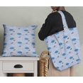 thumbnail image 5 of Soimoi Blue polyester Crepe Fabric Clouds & Bird Decor Fabric Printed Yard 52 Inch Wide, 5 of 5