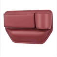 thumbnail image 1 of Red Car Passenger Side Seat Gap Storage Box Multifunctional Storage Pu Leather Organizer Red B #hj1W8, 1 of 8