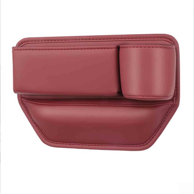 Red Car Passenger Side Seat Gap Storage Box Multifunctional Storage Pu Leather Organizer Red B #hj1W8