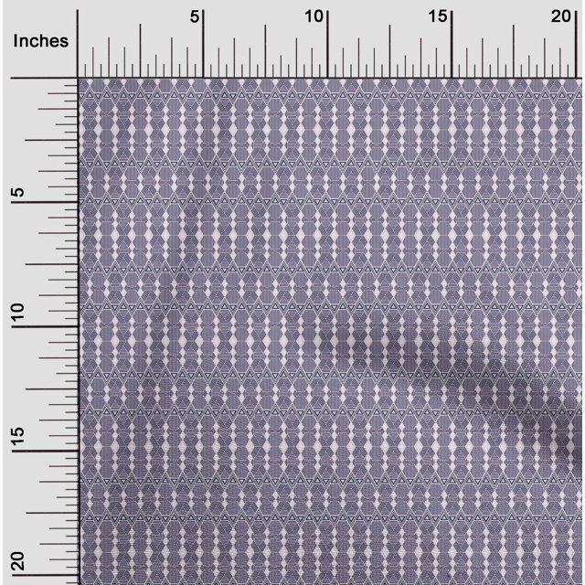 oneOone Cotton Poplin Fabric Hexagon|Diamond & Triangle Geometric Print Fabric BTY 42 Inch Wide
