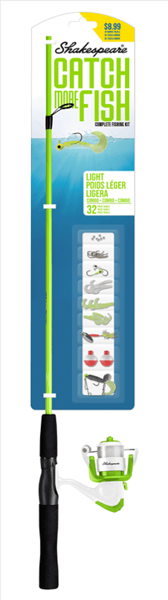 Shakespeare Catch More Fish Light Spinning Rod and Reel Combo Kit