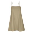 thumbnail image 4 of FcBaudy Robe Sans Manches à Encolure Carrée, Robes pour Femmes, Robes d'Été pour Femmes Mode Femmes Été Décontractée Unie avec Poches Camis Sans Manches Robe Mini Robe Femme, 4 of 6