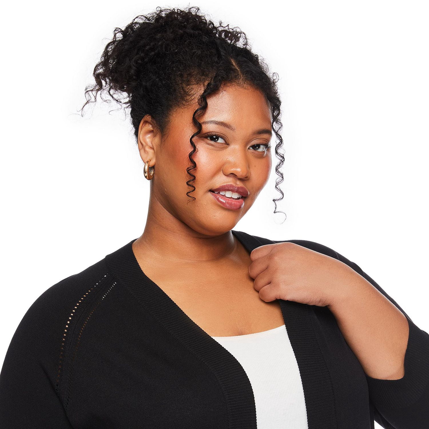 Lane Bryant Women's Plus 3/4 Sleeve Shrug