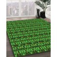 thumbnail image 3 of Ahgly Company Tapis Rond Lavable en Machine Intérieur Transitionnel Vert Émeraude Profond, 4 Pieds Rond, 3 of 7