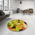 thumbnail image 4 of Ahgly Company Tapis d'Intérieur Lavable en Machine Carré Acajou Brun, 6 Pieds Carré, 4 of 7