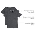 thumbnail image 4 of Hanes T-Shirt à Col Rond à Manches Courtes X-Temp pour Hommes, Lot de 2, TG, Charbon Chiné, 4 of 6