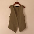 thumbnail image 2 of HNMKIU Crop Tank Tops For Women Linen Vest Tops Sleeveless Spring Summer Vest Coat Top, 2 of 4