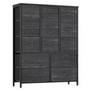 BeesClover 15 Drawers Dresser for Bedroom, Tall Dresser & Chests of Drawers, Space-Saving Fabric Storage Dressers for Closet, Hallway, Living Room