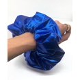 thumbnail image 3 of Handmade Cobalt Blue Metallic Hair Scrunchie, 3 of 5
