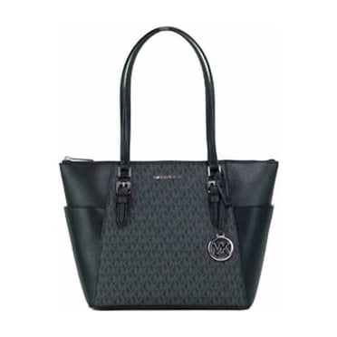 Michael Kors Charlotte Large Top Zip Tote (black sig)