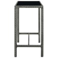 thumbnail image 3 of vidaXL 7 Piece Garden Bar Set with Cushions Poly Rattan Grey, 3 of 5