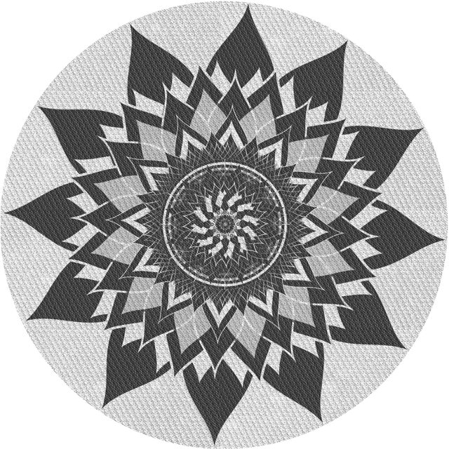 Ahgly Company Tapis Rond Lavable en Machine Intérieur Transitionnel Gris Carbone, 7 Pieds Rond