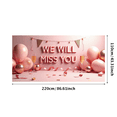 thumbnail image 1 of Pink Themed Glittery Triangle Banner with We Will Miss You Lettering, Party Background Backdrop Decorations, Farewell Party Retirement Party Leaving Party Decor Photo Booth Props, 1 of 3