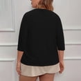 thumbnail image 3 of Women's Plus Size Cropped Cardigan Shrugs Short Sleeve Button Down Ribbed Knit Sweater Summer Kimono, 3 of 6