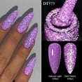 thumbnail image 4 of Bamboohart Vernis Gel Réfléchissant Fluorescent Rose 7 ml, Paillettes, Néon, Semi-Permanent, UV LED, Vernis Gel pour Nail Art, Manucure, 4 of 9