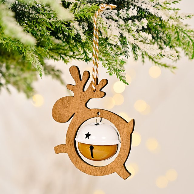 Clearance! Christmas Decorations Props Christmas Tree Pendants Santa Claus Bell Decoration Pendant