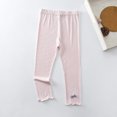thumbnail image 2 of IROINID Deals Girls Pants Summer Pants Capri Big Rabbit Decorative Elastic Thin Children's Pants,Pink, 2 of 6