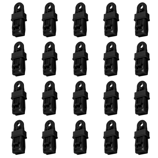 FRCOLOR Tent Clip 20Pcs Tent Canopy Clip Outdoor Wind Rope Clamps Awning Wind Rope Clips Tent Tool,3.27"X1.18"X1.18"