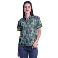 thumbnail image 1 of Moomaya Chemise à Manches Mi-Longues Imprimée pour Femmes, Col Boutonné, Haut Décontracté, 1 of 5