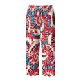 thumbnail image 4 of Women's Cargo Pants Solid Color Pocket Straight Tubeose Stretch Color Contrast Solid Cropped Pants Plus Size Pants Women Red S, 4 of 4